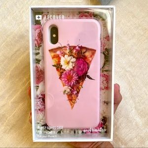 UO Artist Series Pink Pizza Flowers IPhone X Case